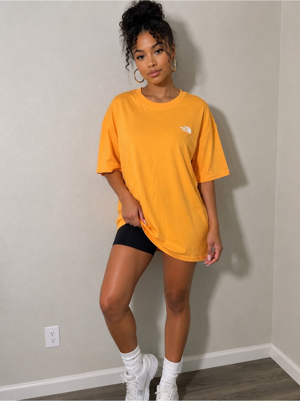 The North Face Bright Orange Short Sleeve Logo Oversized Tee